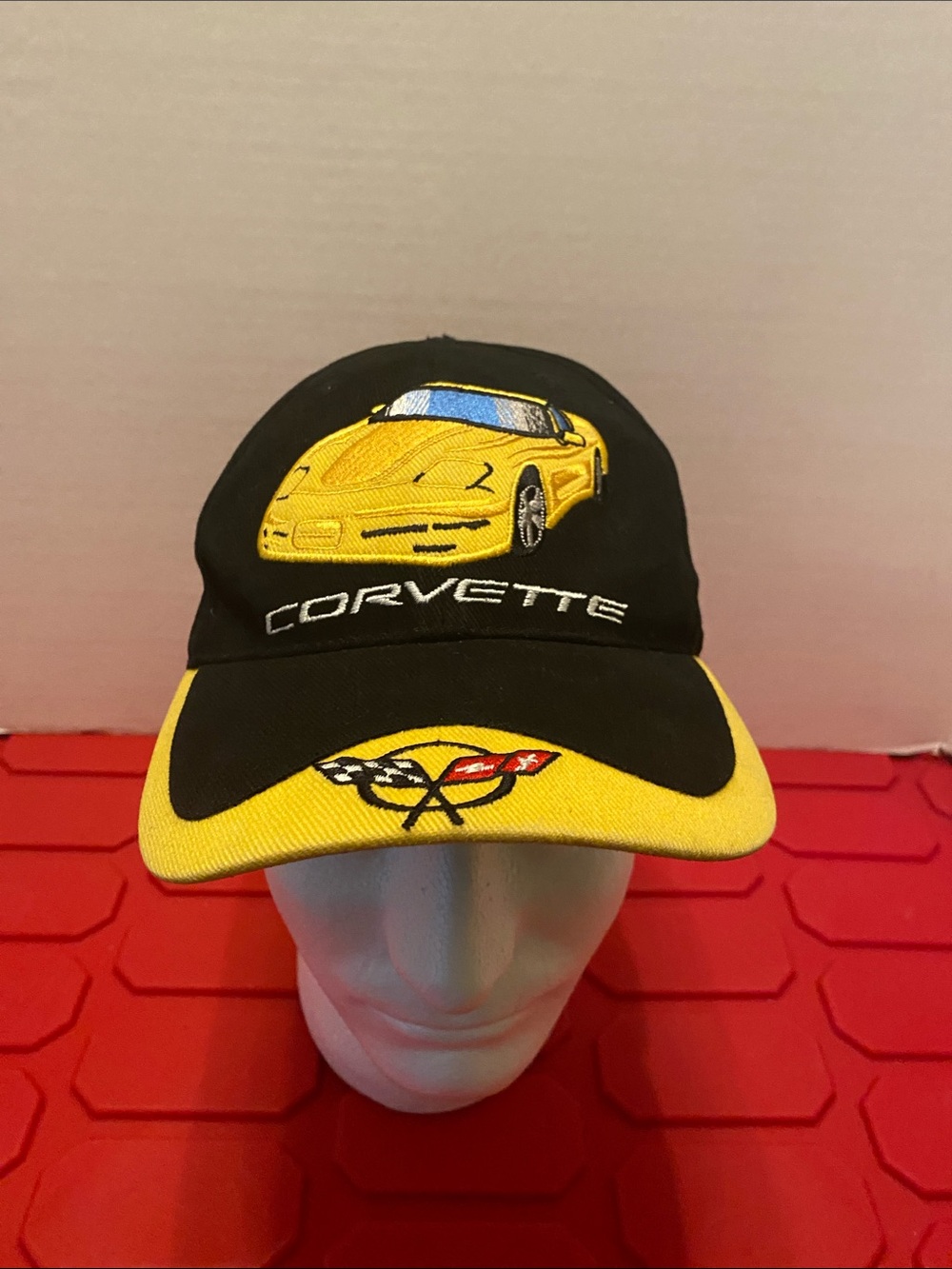 Men's Black & Yellow Embroidered Baseball Cap